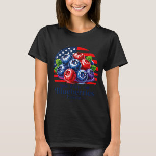 Red White And Blueberries Christian Patriotic  T-Shirt