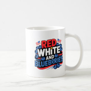 Red, White And Blueberries Patriot Coffee Mug