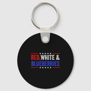 Red, White And Blueberries Patriot Dom 2025  Key Ring