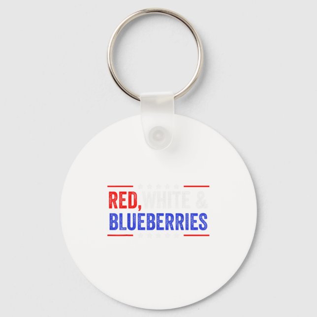 Red, White And Blueberries Patriot Dom 2025  Key Ring (Front)