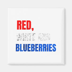 Red White And Blueberries Patriot Fun Summer Party Magnet