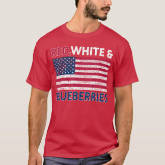 Red White and Blueberries Patriot retro T-Shirt