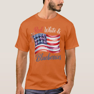 Red White and Blueberries Women Men friends T-Shirt