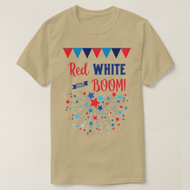 Red White and BOOM T-Shirt (Design Front)