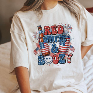 Red White And Boozy 4Th Of July Drink Tri-Blend Shirt