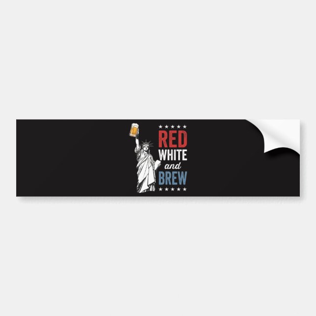 Red White and Brew 250th Anniversary Bumper Sticker (Front)