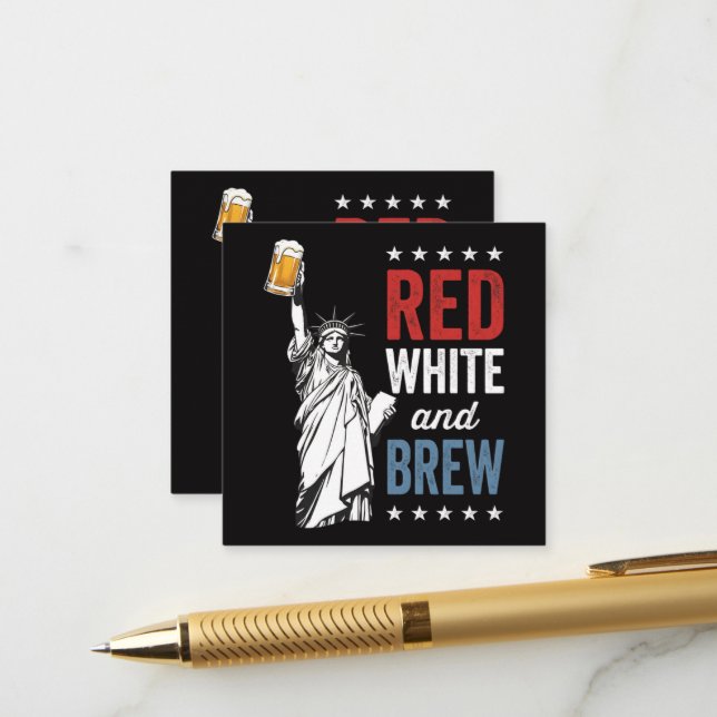 Red White and Brew 250th Anniversary Enclosure Card (Front/Back In Situ)