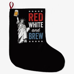 Red White and Brew 250th Anniversary Large Christmas Stocking