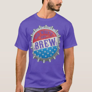 Red White And Brew 4th Of July Craft Beer Father T-Shirt