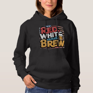 Red White and Brew USA Design Hoodie