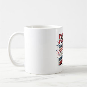 Red White and Brew Vintage Style Coffee Mug