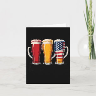 Red White And Brews Funny Vintage Usa Beer Novelty Card
