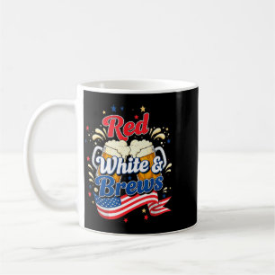 Red White And Brews Patriotic Beer Fourth Of July Coffee Mug