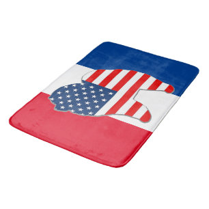 RED WHITE AND CHOW  crate/bath mat