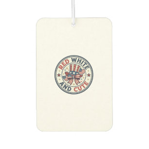 Red White And Cute Patriotic Womens Patriotic Spar Car Air Freshener