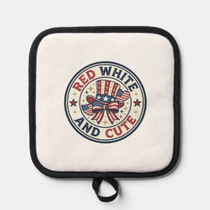 Red White And Cute Patriotic Womens Patriotic Spar Pot Holder
