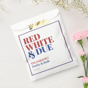 Red White and Due 4th July Baby Shower  Favour Bags