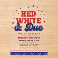 Red, White and Due 4th July Patriotic Baby Shower 
