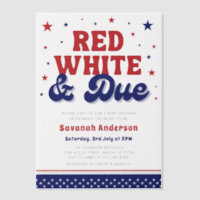 Red, White and Due 4th July Patriotic Baby Shower 