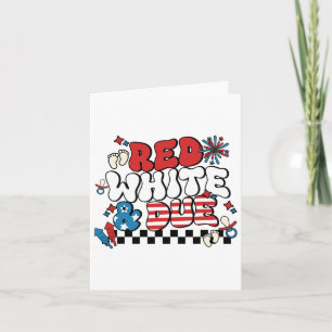 Red White And Due 4th Of July Pregnancy Ba Card