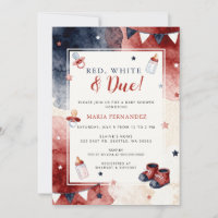 Red White and Due 4th of July Summer Baby Shower