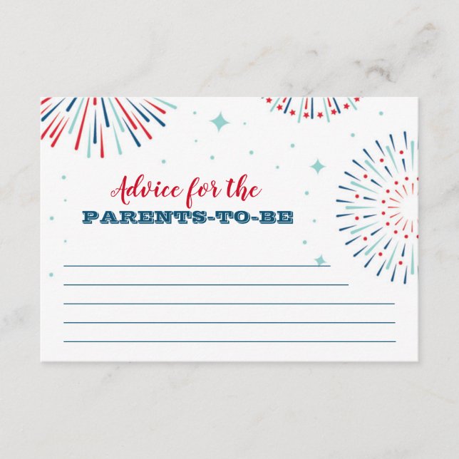 Red, White and Due Advice Card (Front)