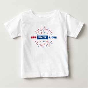 Red White And Due Baby Shower Matching Family Baby T-Shirt