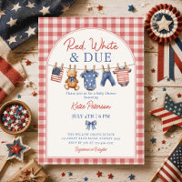 Red White and Due Clothesline Baby Shower