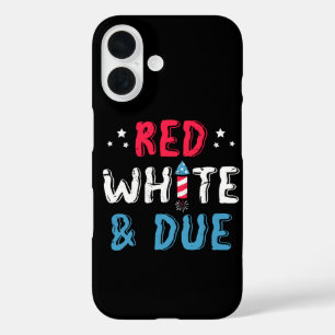 Red White And Due, Pregnancy Announcement Gifts iPhone 16 Case