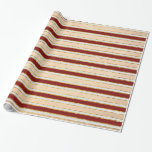 Red, White and Gold Foil Christmas Stripes Wrapping Paper<br><div class="desc">Red,  White and Gold Foil Holiday Christmas Stripe Pattern. This elegant and modern red,  cream and gold foil XMas party design is perfect for the holidays.</div>