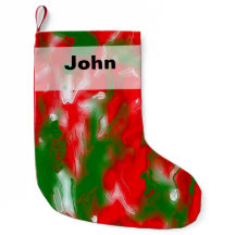 Red, White and Green Abstract