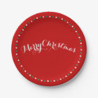 Red, White And Green Christmas Paper Plates