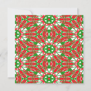Red, White and Green Kaleidoscopes Card
