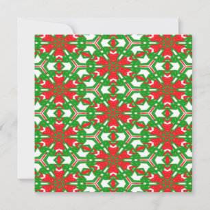 Red, White and Green Kaleidoscopes Card