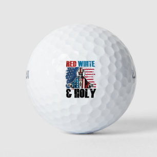 Red White and Holy Pope Leo XIV, 4th of July Golf Balls