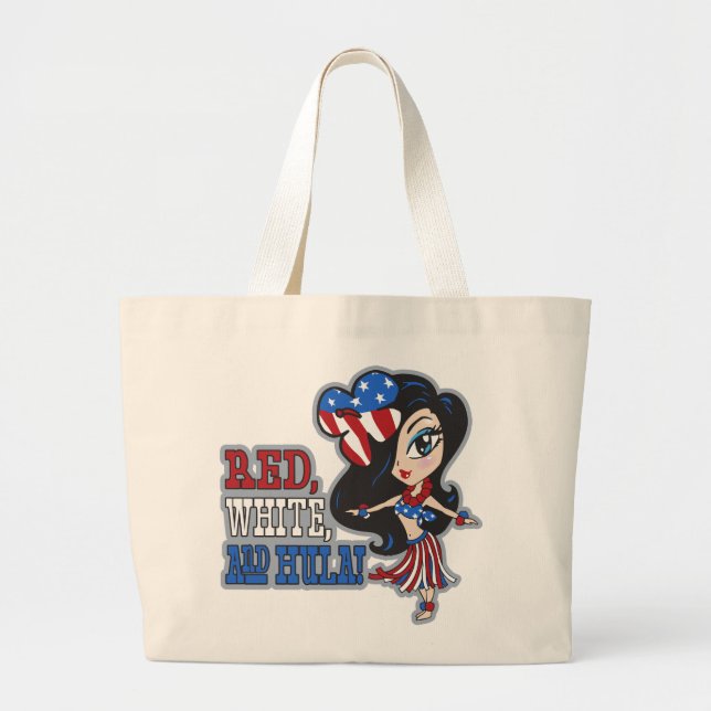 Red, White and Hula Bags & Totes (Front)