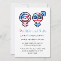 Red White and I Do 4th of July Gender Reveal