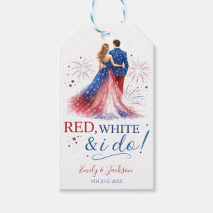 Red White and I do Americana Wedding Gift Tags