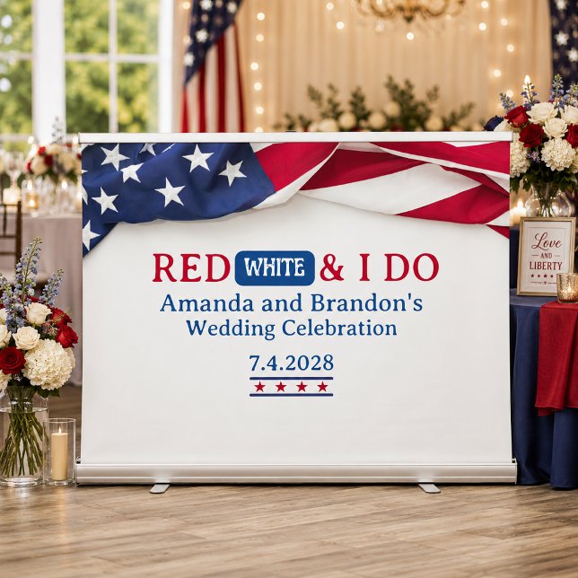 Red, White and I Do July Fourth Wedding Banner (Creator Uploaded)