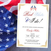 Red White and I Do USA Patriotic Bridal Shower