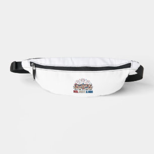 Red White and Moo Patriotic Cow Vintage Shirt_1 Bum Bags
