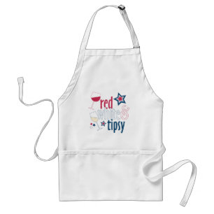 Red White and Tipsy 4th of July Standard Apron