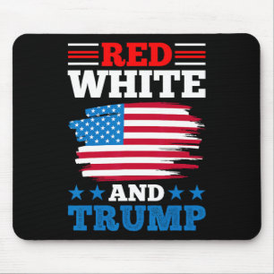 Red White And Trump - American Flag Pro-trump Repu Mouse Pad