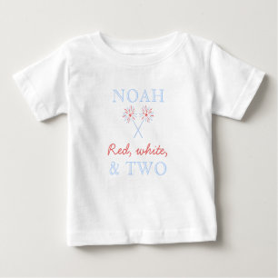Red White and Two 2nd Birthday T-Shirt