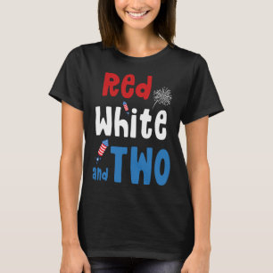 Red White And Two Birthday 4th Of July American 2n T-Shirt
