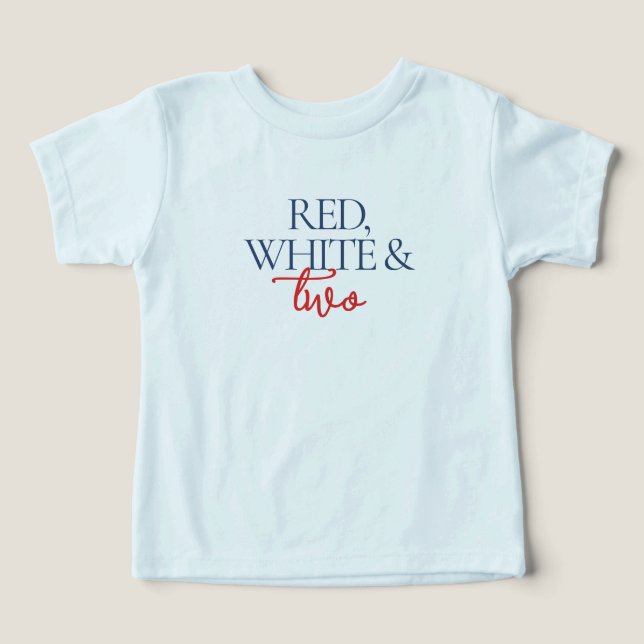 Red White and Two Second Birthday Party (Design Front)