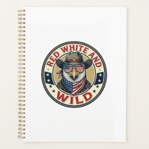 Red White And Wild Patriotic Patriotic Animal Vint Planner
