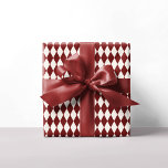 Red & White Argyle Festive Modern Christmas Wrapping Paper<br><div class="desc">Red & White Argyle Festive Modern Christmas Wrapping Paper</div>