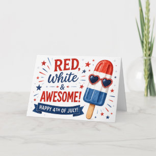 Red, White & Awesome! Patriotic Greeting Card