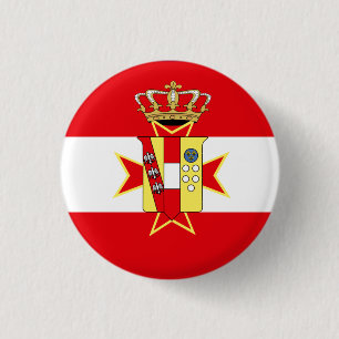 Red White Banner Grand Duchy of Tuscany 3 Cm Round Badge